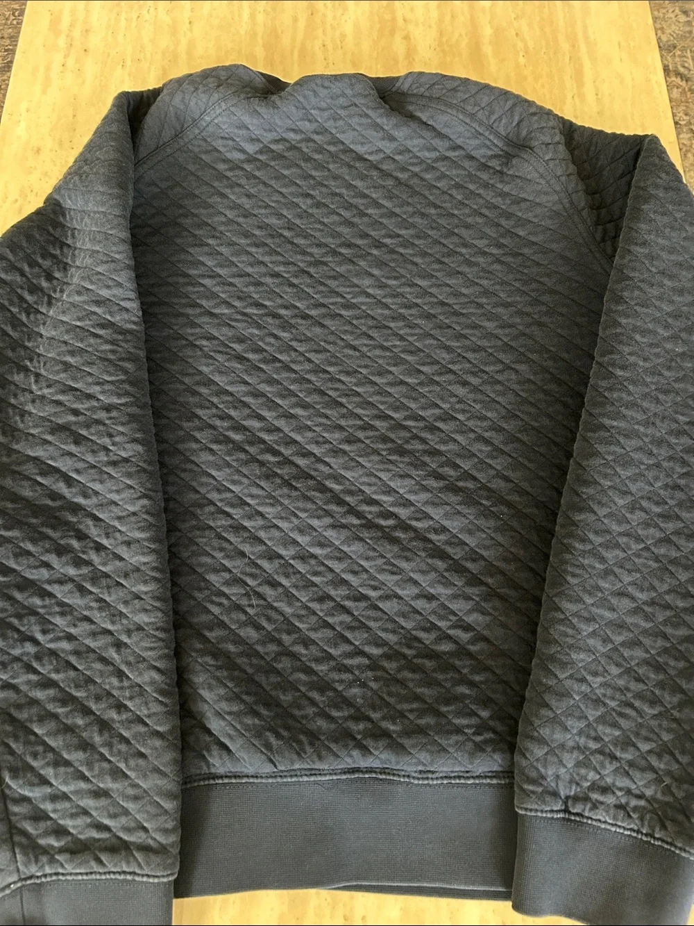 L.L. Bean Men’s Quilted Navy Crewneck Sweater